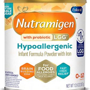 Nutramigen Hypoallergenic Baby Formula from Enfamil- Lactose Free Milk Powder, 12.6 ounce - Omega 3 DHA, Probiotics for Digestive Health & Immune System, Iron