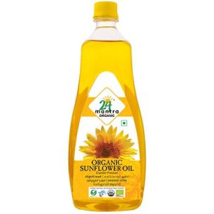 24 Mantra Organic Sunflower Oil - 1 Ltr (33.8 Fl Oz)