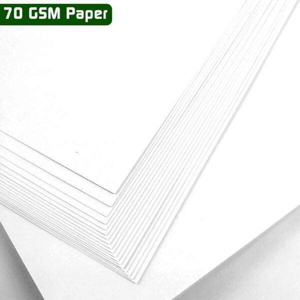 JK Easy Copier Paper | A4 Size | 70 GSM | 500 Sheets | White Paper, 1 Ream | For Laserjet & Inkjet Printer | Fast Drying | Both Side Print | Eco Friendly | ColorLok (Pack of 1) | One Ream - Image 2
