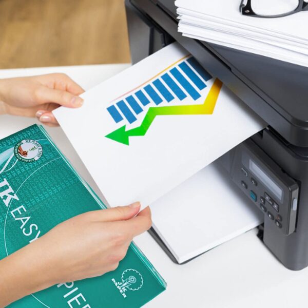 JK Easy Copier Paper | A4 Size | 70 GSM | 500 Sheets | White Paper, 1 Ream | For Laserjet & Inkjet Printer | Fast Drying | Both Side Print | Eco Friendly | ColorLok (Pack of 1) | One Ream - Image 6