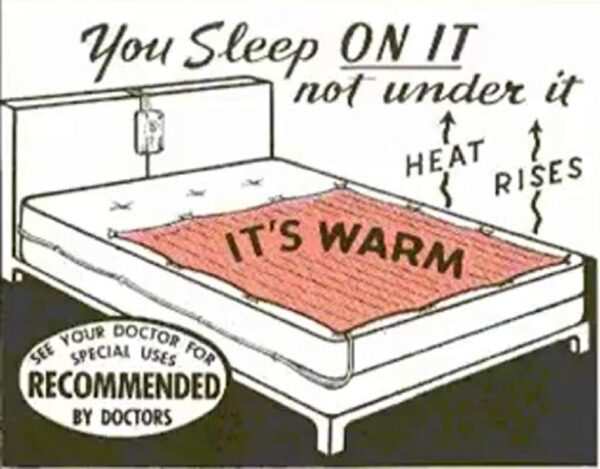 MAPEL Electric Under Bed Heating Blanket Double Bed- Bed Warmer Certified Woollen Shockproof with Two Temperature Controller- Four Heat Settings (152cms X 152cms, lightweight, Checked blue) - Image 4
