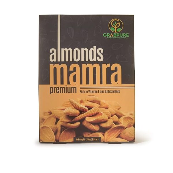 GRABPURE Mamra Almonds/Mamra Badam Dry Fruits- 250 Grams