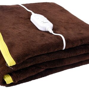 Warmland Polycotton 150 TC Electric Bed Warmer (Single_Brown)