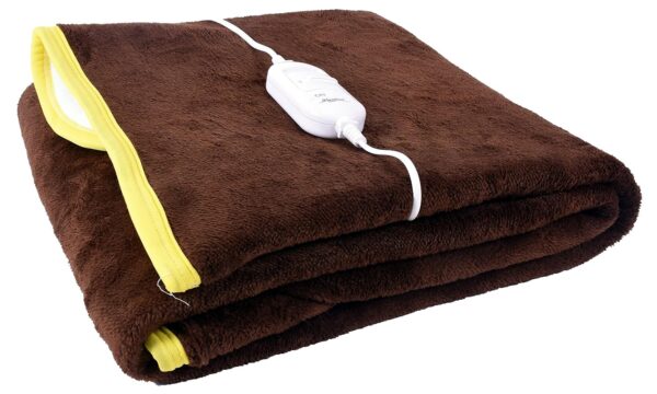 Warmland Polycotton 150 TC Electric Bed Warmer (Single_Brown)